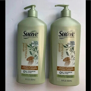 SUAVE Almond and Shea Butter Hair Conditioner 18 FL Pump Lot of 2 New
